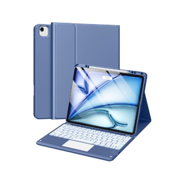 Harvopu Other - iPad Air 13 & Pro 12.9 Keyboard Case – Trackpad & 7-Color Backlight New Open Box
